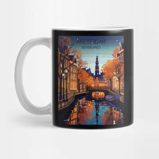 Amsterdam, Netherlands, Travel Print, Travel Wall Art, Travel Home Décor, Travel Gift Art Mug